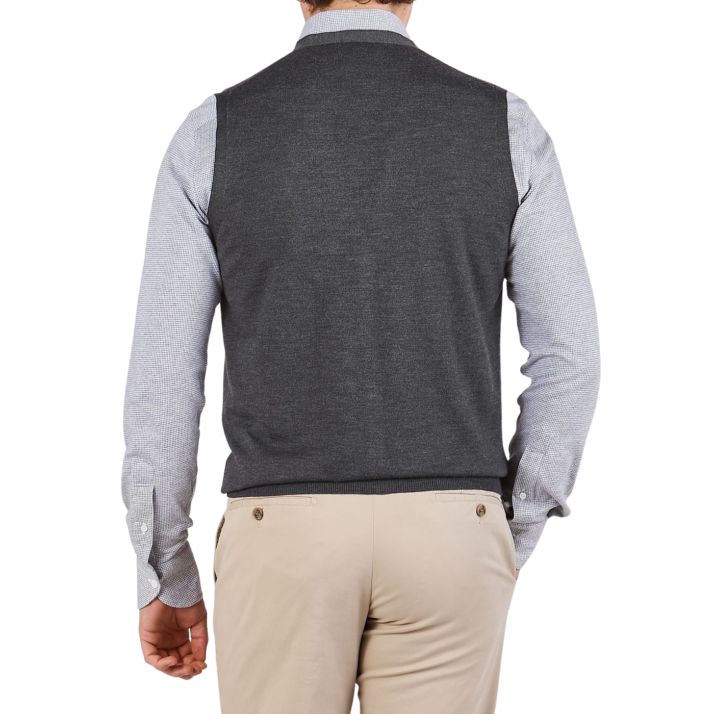 Men's Silk Cashmere Extrafine Cardigan Vest