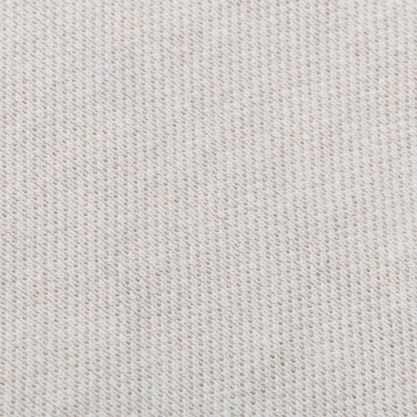 Gran Sasso Cream Fresh Cotton Mesh Polo Shirt Fabric
