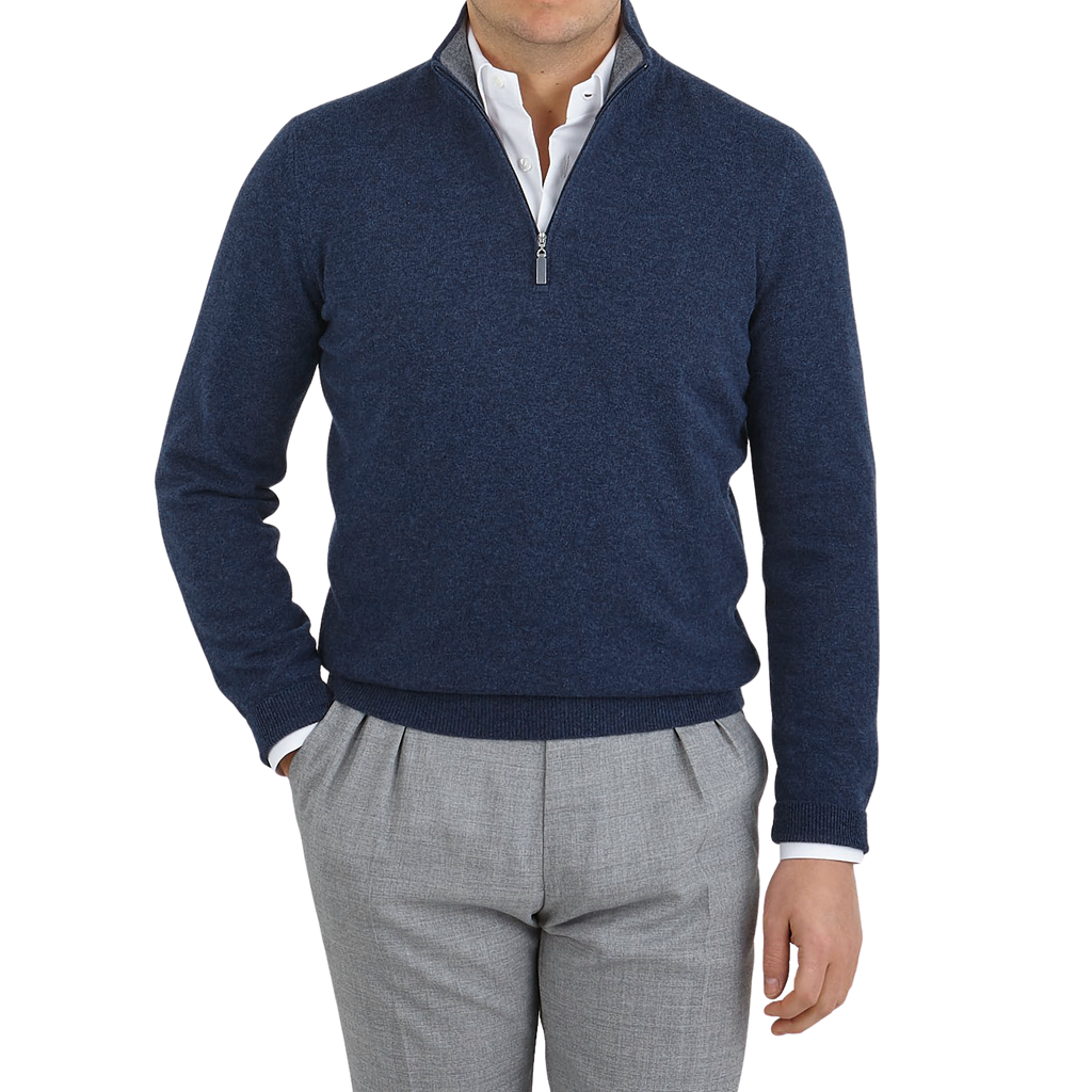 Men's Recycled Cashmere 1/4-Zip online Sweater