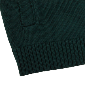 Gran Sasso Green Merino Wool Button Cardigan Edge1