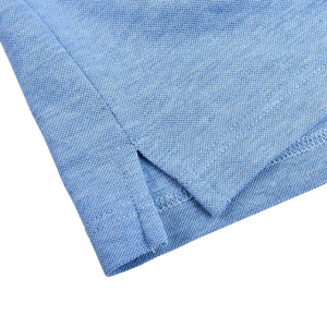 Gran Sasso Light Blue Cotton Jersey Popover Shirt Edge