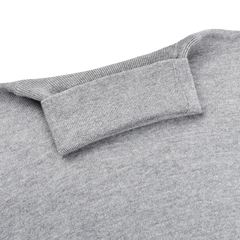 Gran Sasso Light Grey Extra Fine Merino Roll Neck Collar