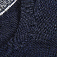 Gran Sasso Navy Extra Fine Merino Crew Neck Brim1