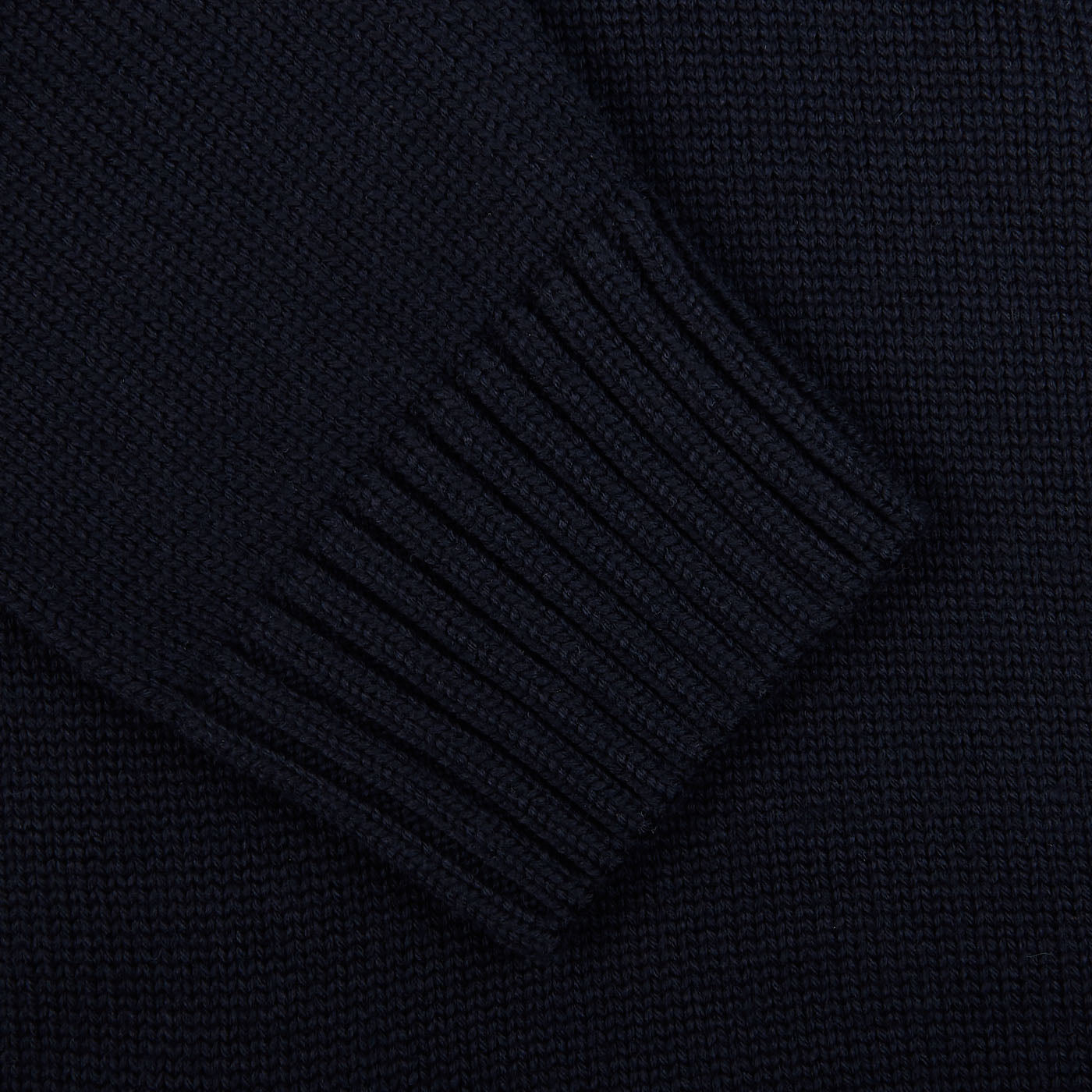 Gran Sasso Navy Merino Wool Button Cardigan Cuff