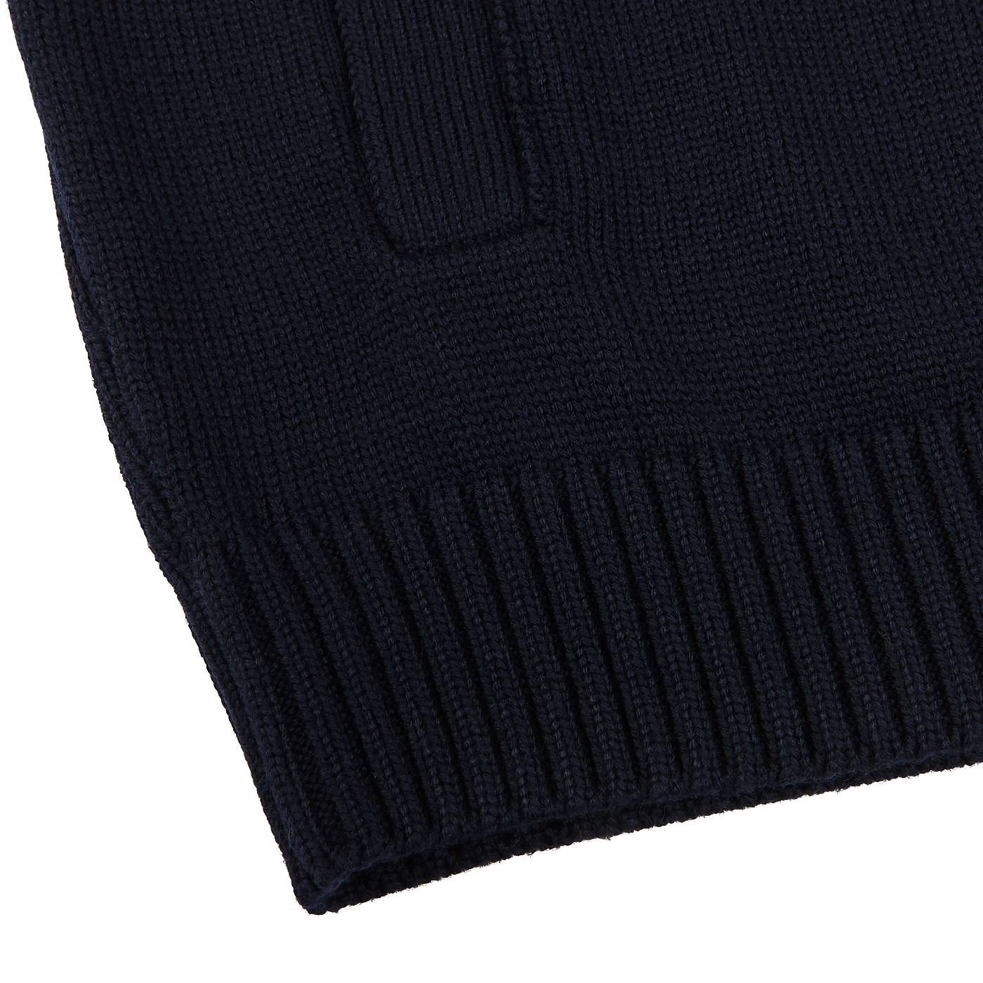 Gran Sasso Navy Merino Wool Button Cardigan Edge