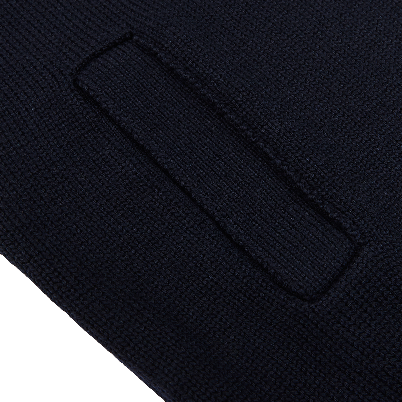 Gran Sasso Navy Merino Wool Button Cardigan Pocket