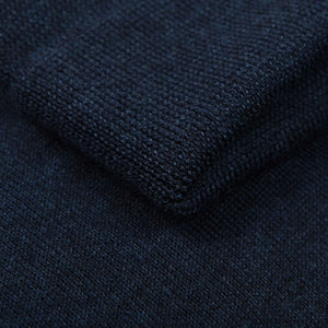Gran Sasso Petrol Blue Merino Wool Roll Neck Fold