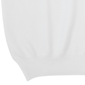 Gran Sasso White Fresh Cotton Mesh Polo Shirt Edge