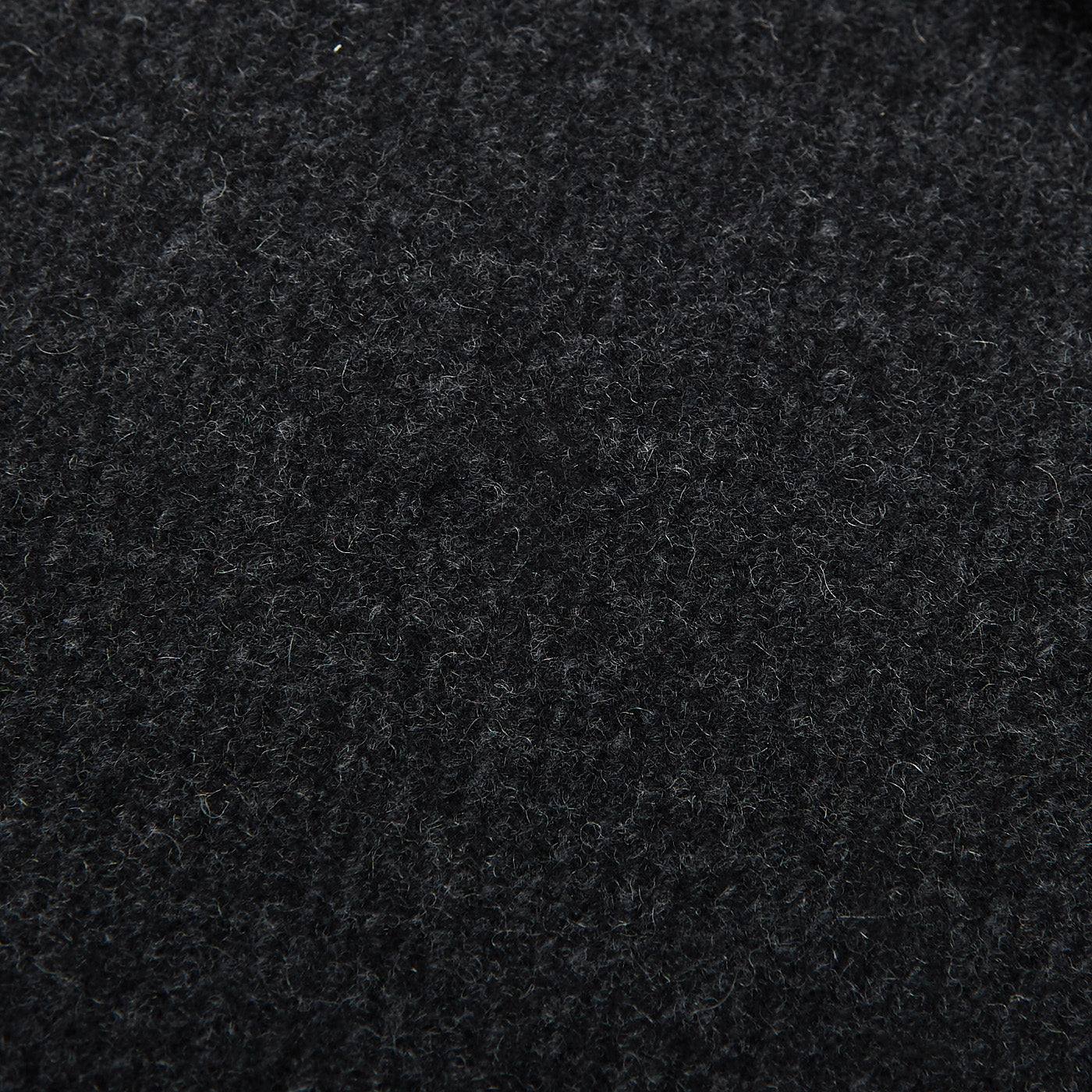 Herno Charcoal Grey Diagonal Wool Fur Car Coat Fabric