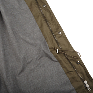 Herno Green Washed Cotton Field Jacket Inside