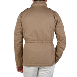 Herno Khaki Washed Cotton Field Jacket Back1