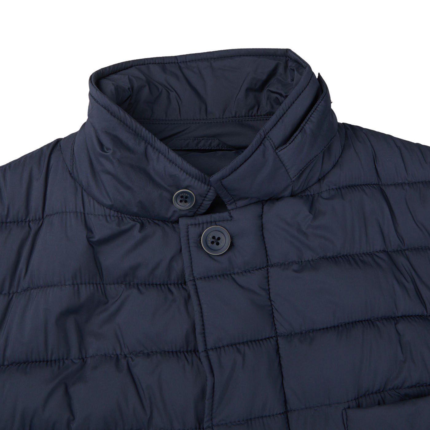 Herno Navy Legend Technical Padded Jacket Collar