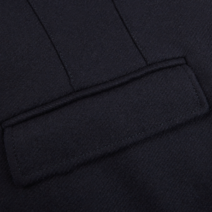 Herno Navy Wool Down Padded Coat Pocket
