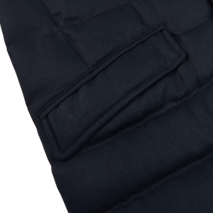 Herno Navy Wool Norfolk Down Padded Blazer Jacket Pocket
