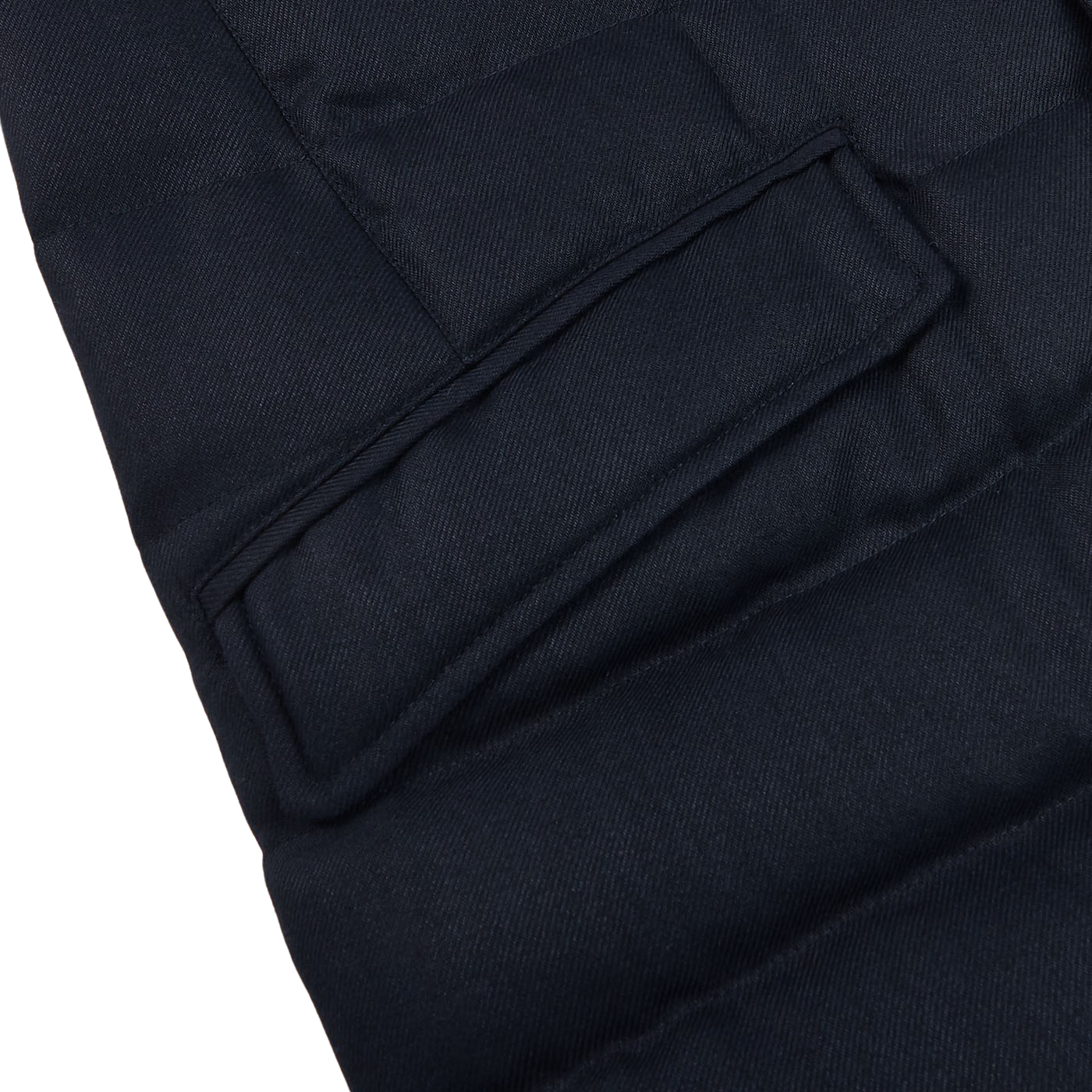 Herno Navy Wool Norfolk Down Padded Blazer Jacket Pocket