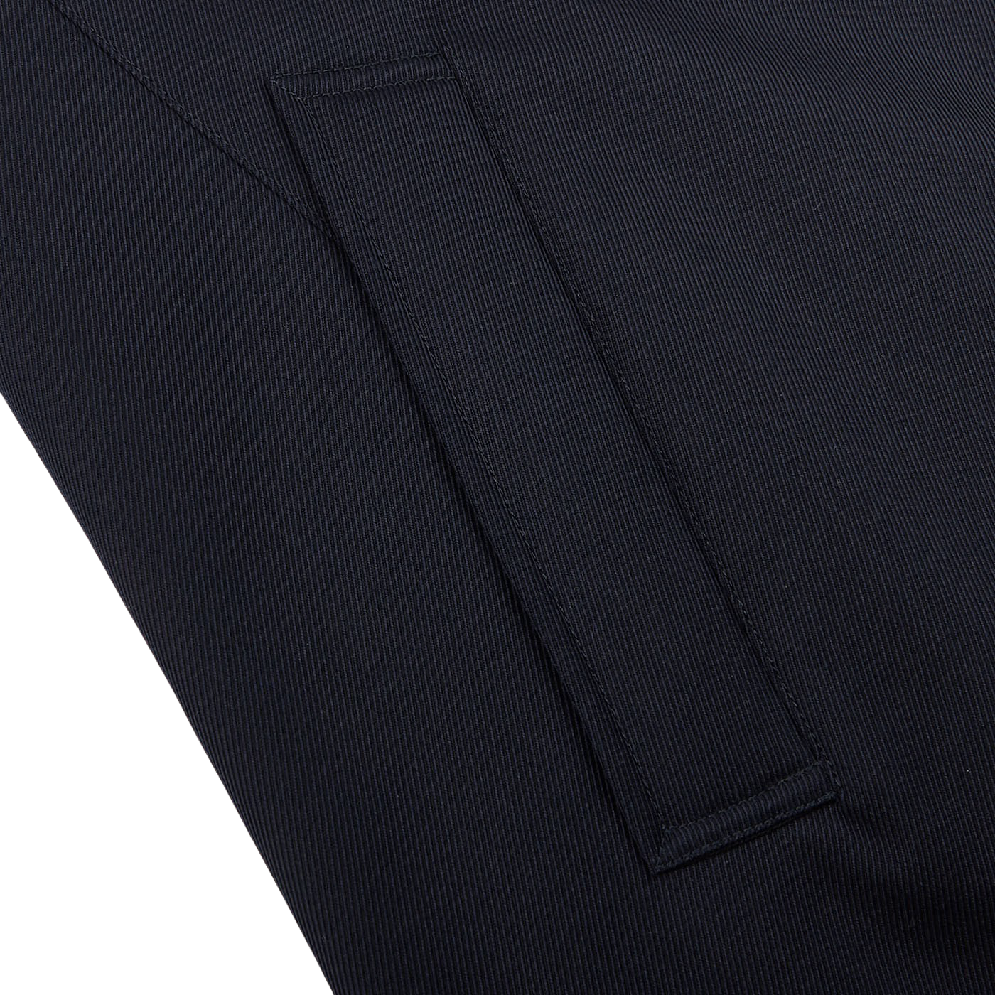 Herno Navy Wool Twill Beaver Collar Jacket Pocket