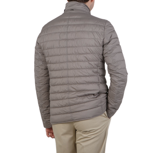 Herno Taupe Grey Legend Technical Down Jacket Back