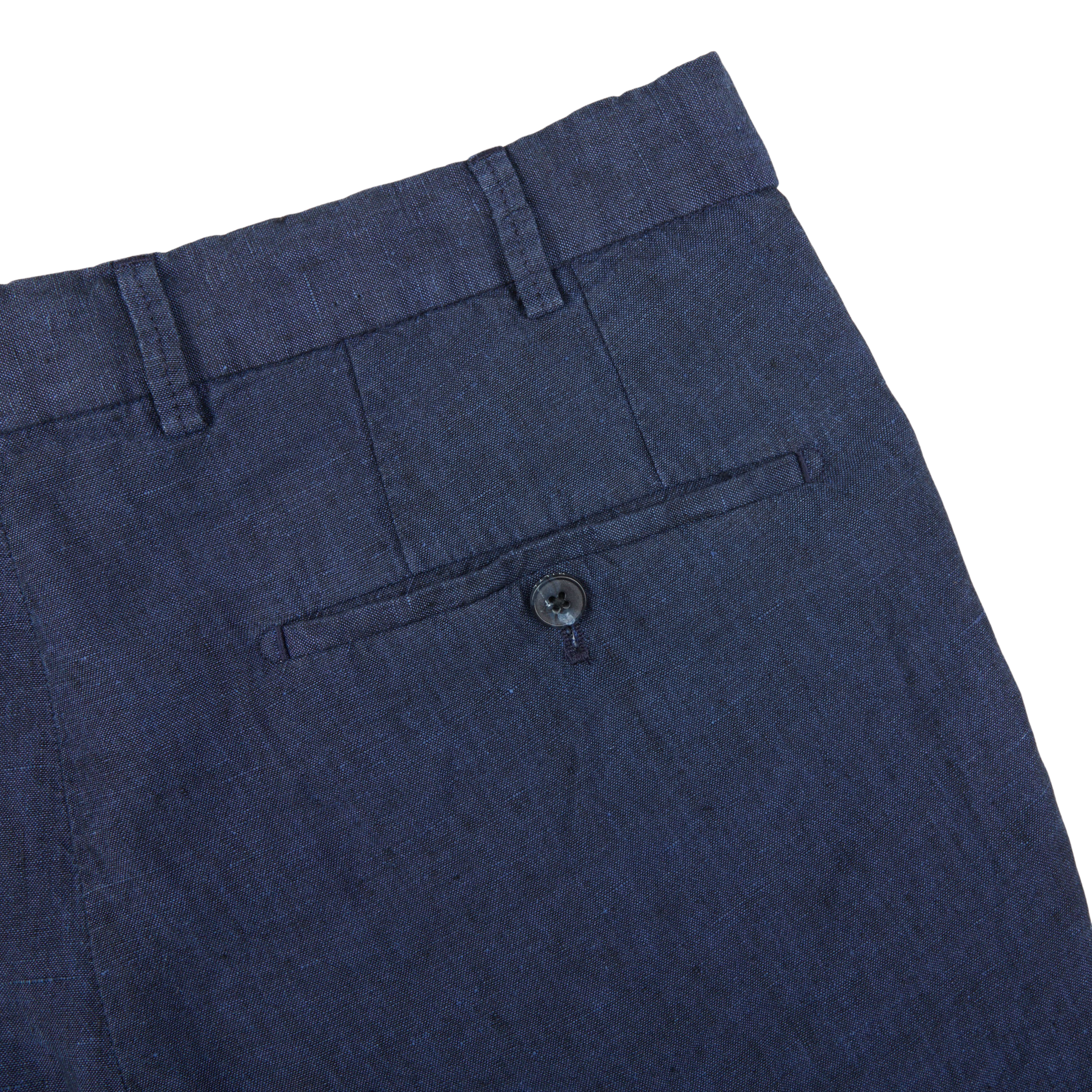 Hiltl Blue Washed Linen Regular Fit Chinos Pocket