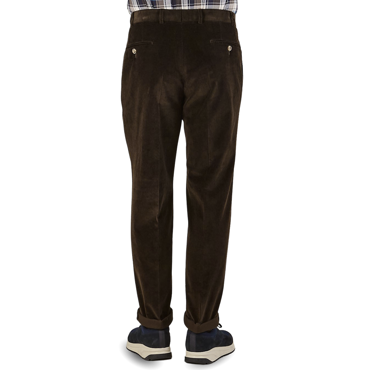 Hiltl Brown Cotton Corduroy Regular Fit Chinos Back