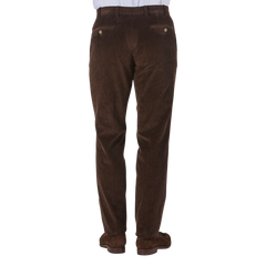 Hiltl Brown Cotton Corduroy Regular Fit Chinos Back