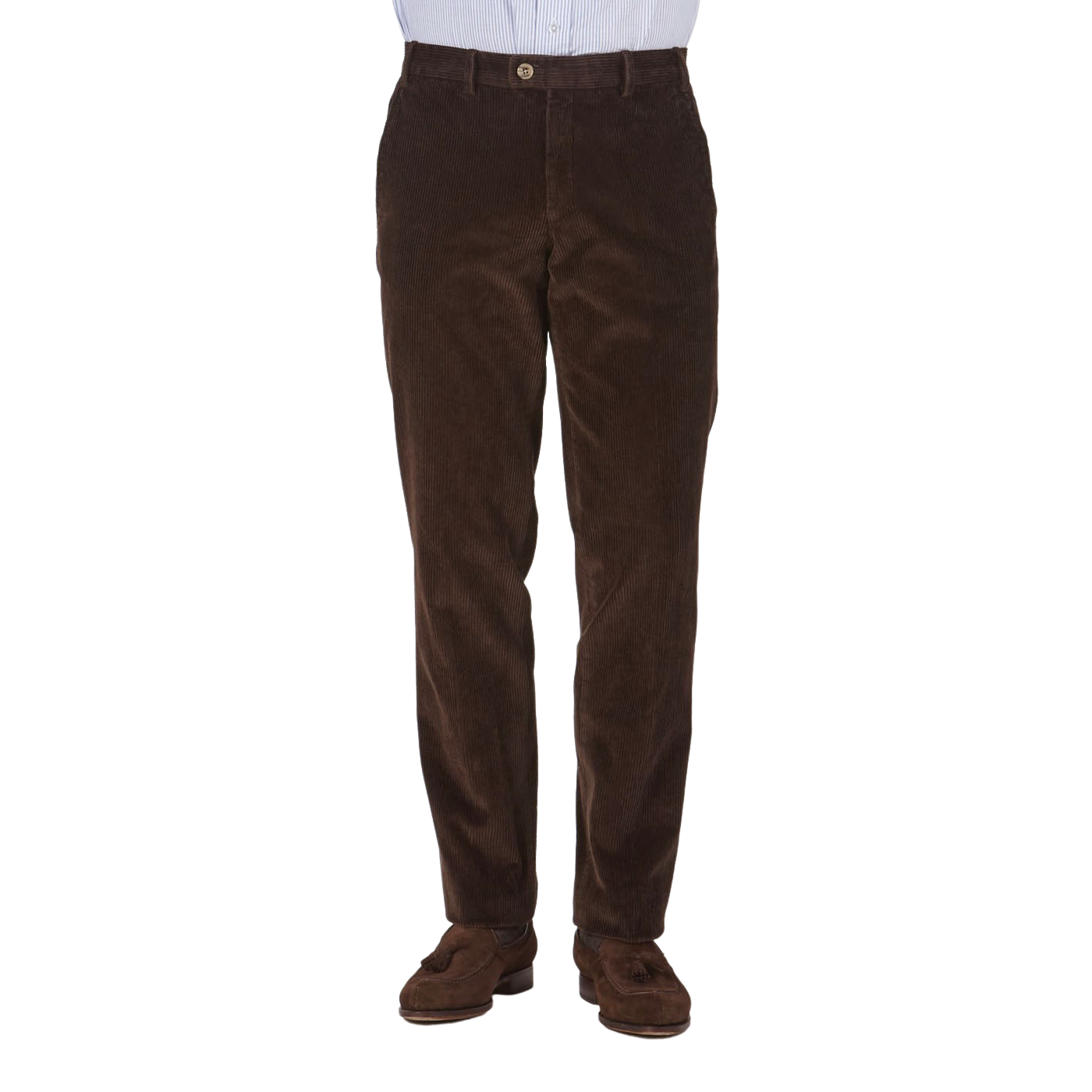 Hiltl Brown Cotton Corduroy Regular Fit Chinos Front