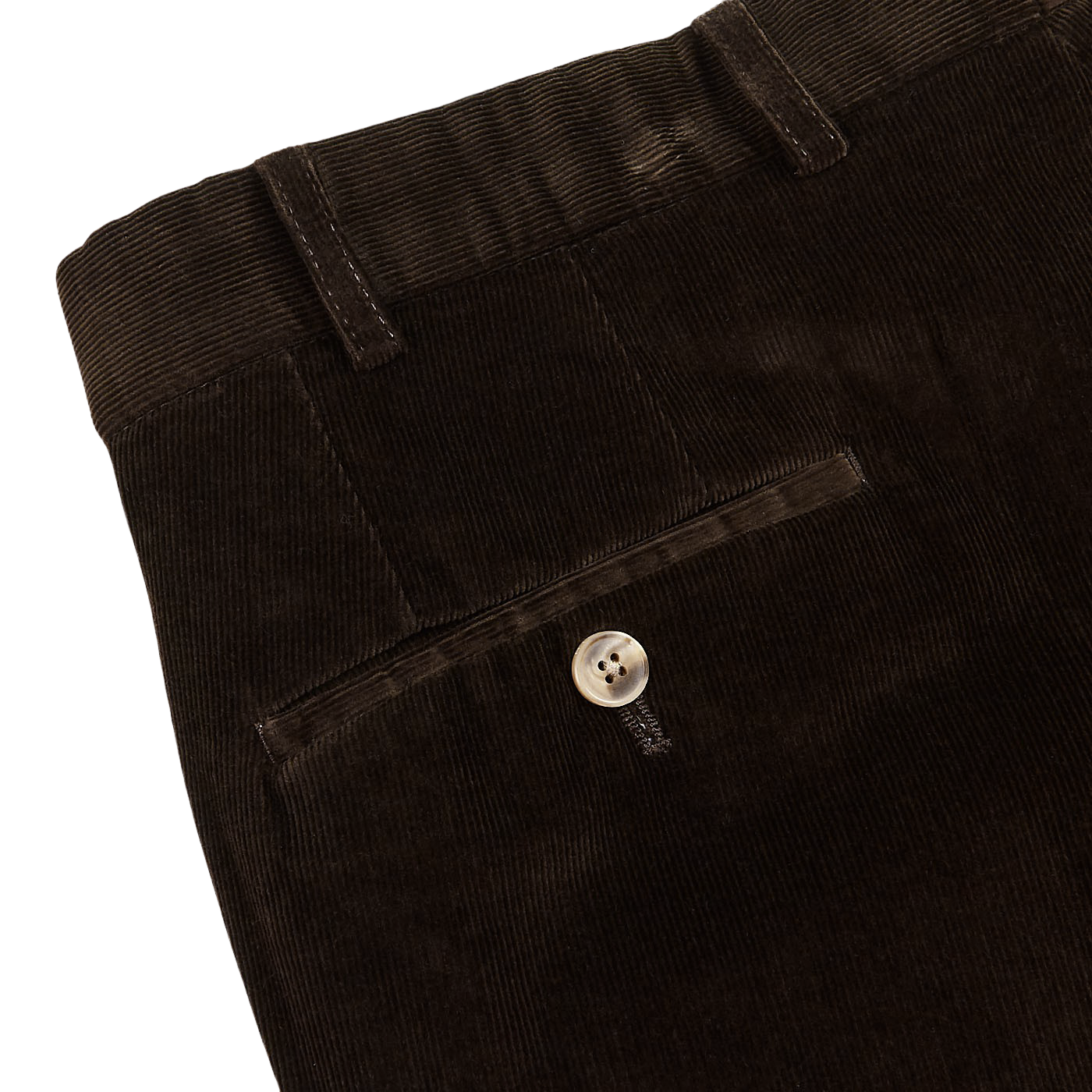 Hiltl Brown Cotton Corduroy Regular Fit Chinos Pocket