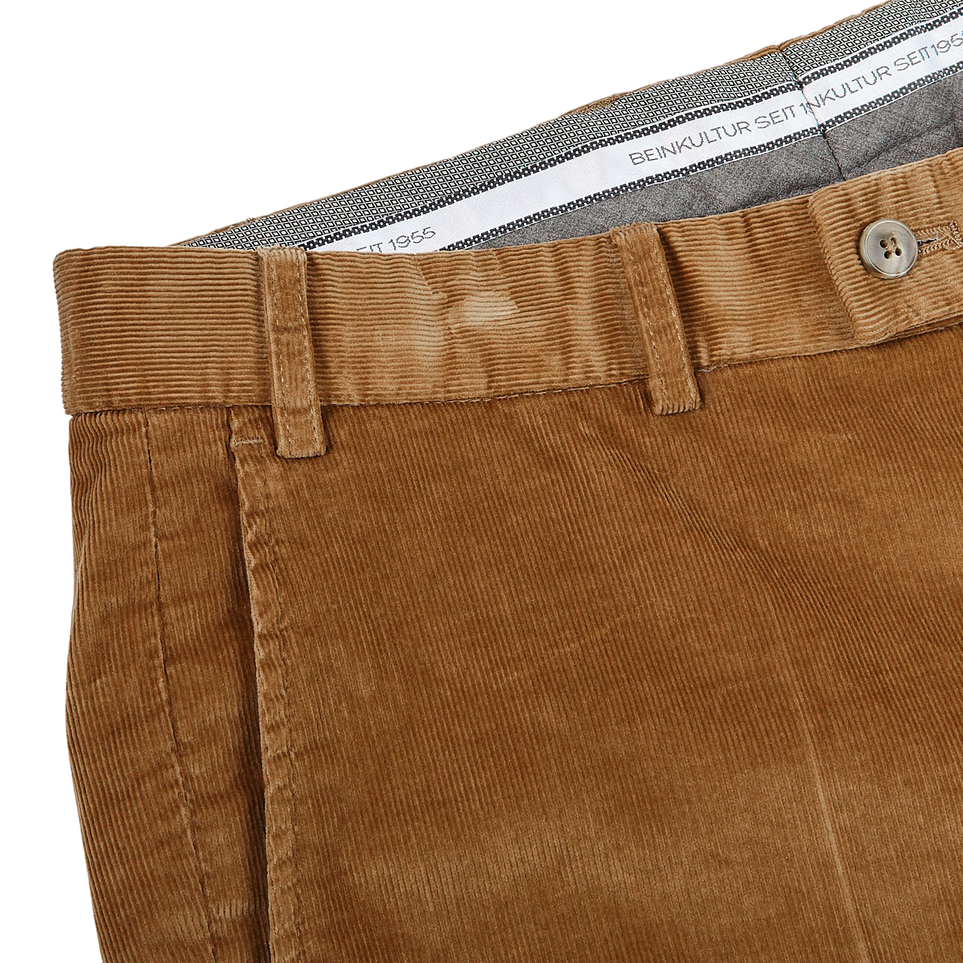 Hiltl Light Brown Cotton Corduroy Regular Fit Chinos Edge