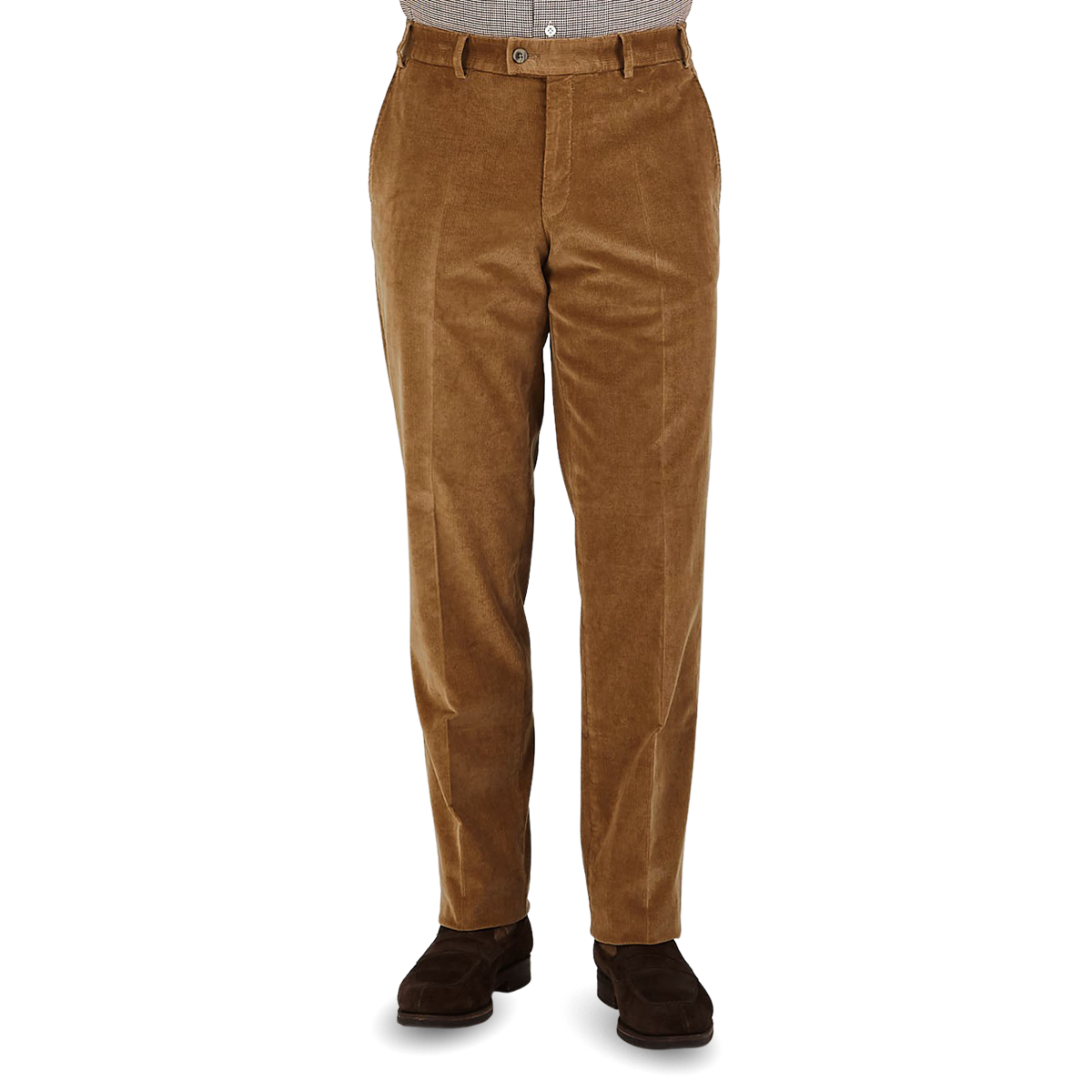 Hiltl Light Brown Cotton Corduroy Regular Fit Chinos Front