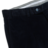 Hiltl Navy Cotton Corduroy Regular Fit Chinos Edge