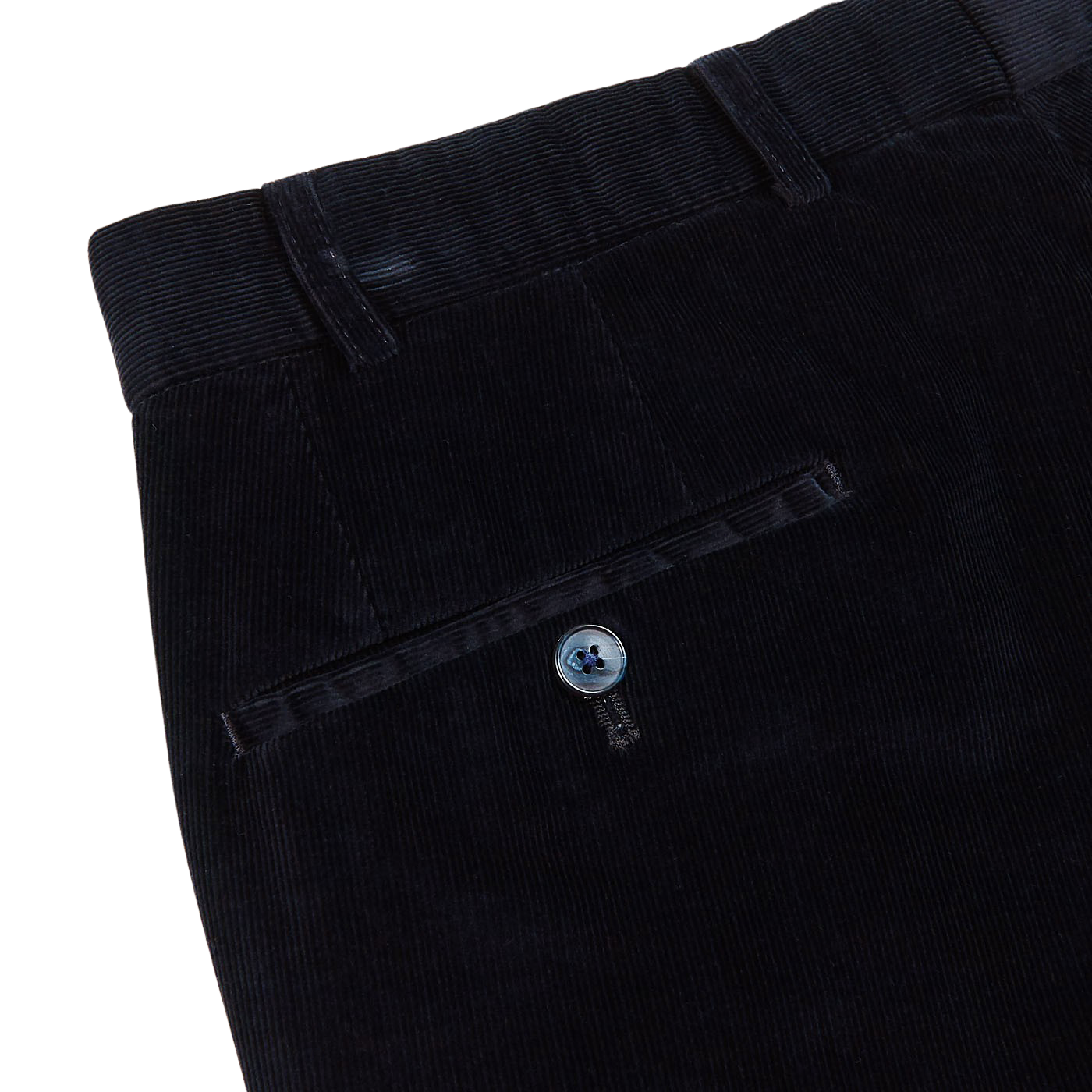 Hiltl Navy Cotton Corduroy Regular Fit Chinos Pocket