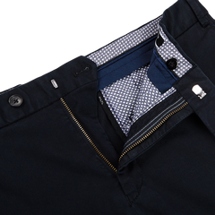 Hiltl Navy Cotton Stretch Regular Chinos Zipper