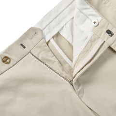 Hiltl Stone Beige Cotton Stretch Regular Fit Chinos Zipper