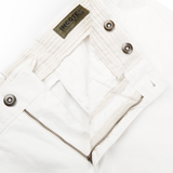 Incotex Off-White Cotton Stretch Slacks Chinos Zipper