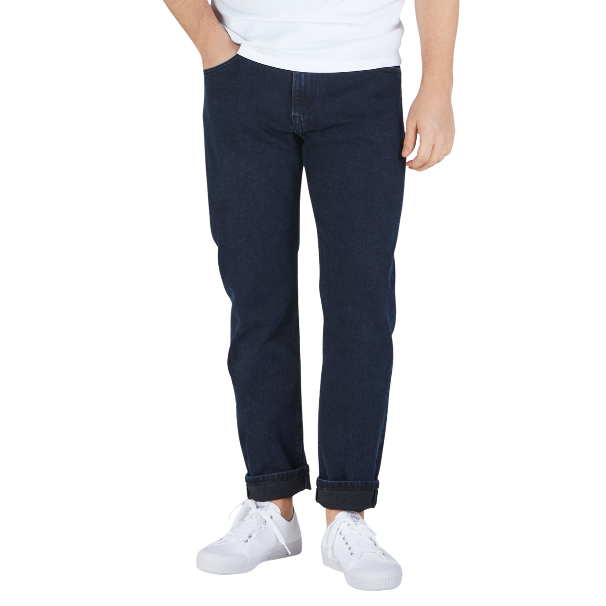 Jenerica Blue Black Cotton TM005 Jeans Front