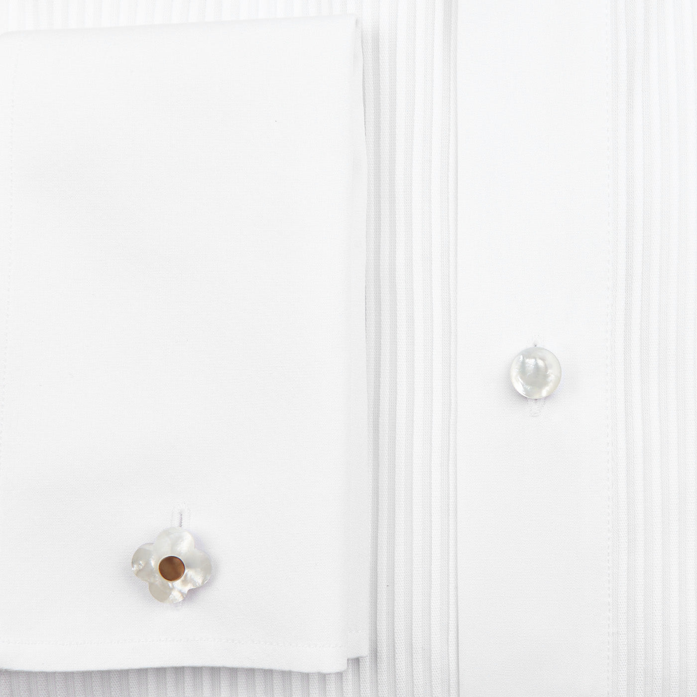 Lardini White Cotton Double Cuff Eveningwear Shirt Cuff
