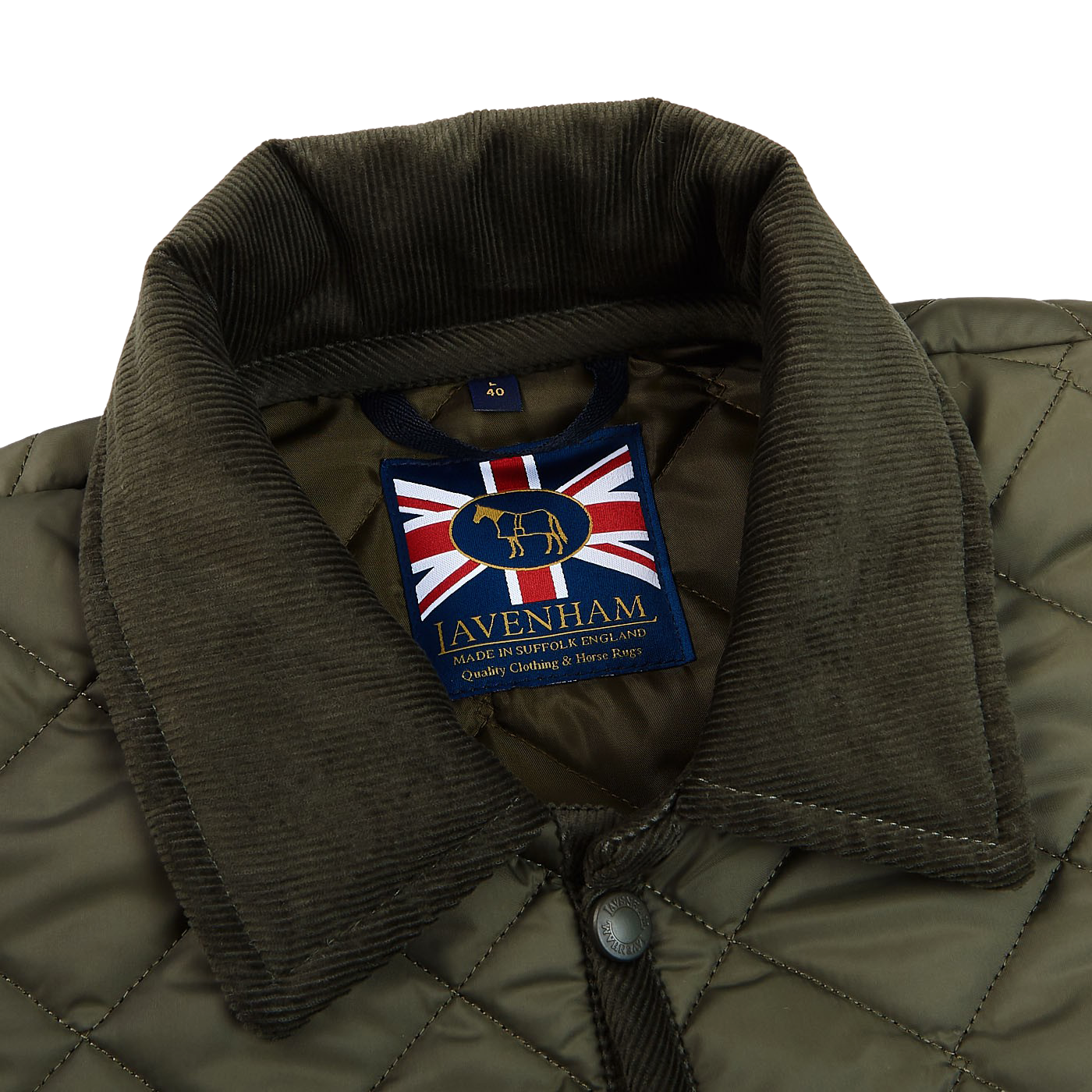 Lavenham Olive Green Denham Technical Jacket Collar