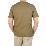 Massimo Alba Green Cotton Jersey Panarea T-Shirt Back