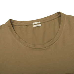 Massimo Alba Green Cotton Jersey Panarea T-Shirt Collar