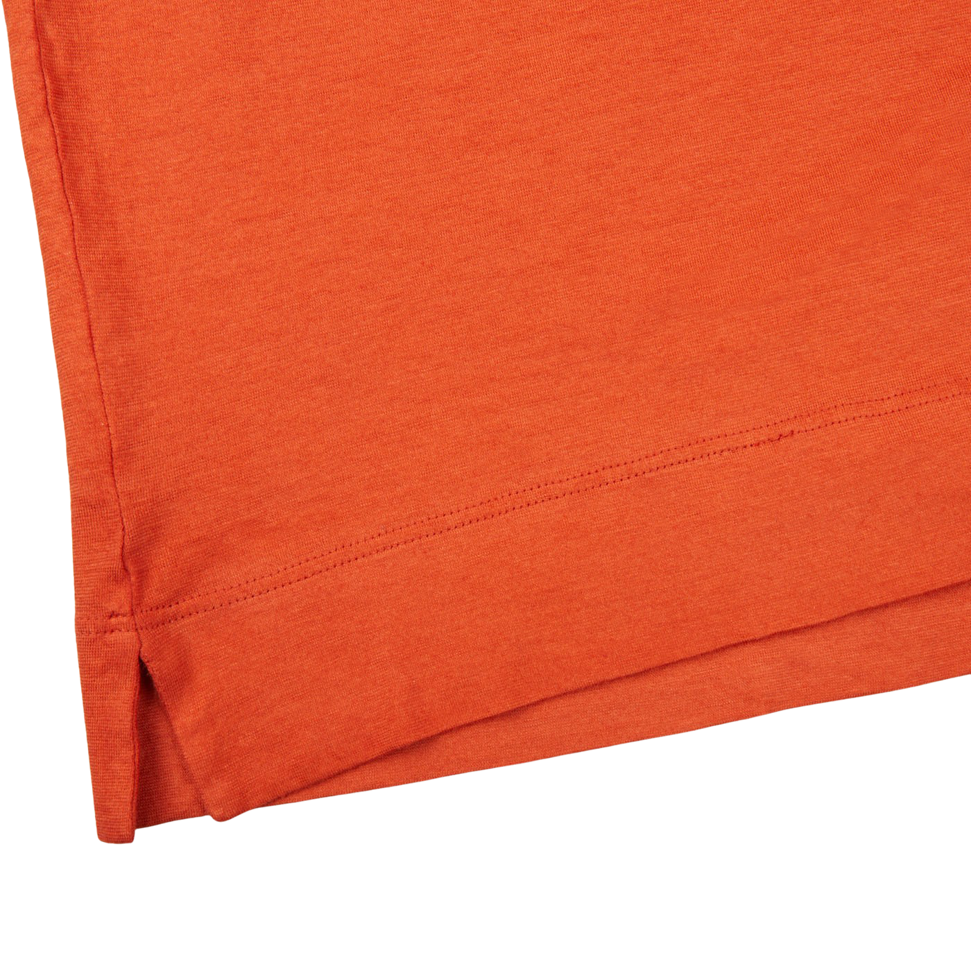 Massimo Alba Orange Cotton Jersey Ischia LS Polo Shirt Edge