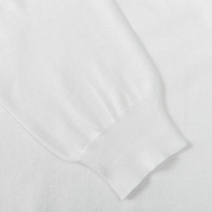 Mauro Ottaviani Clear White Cotton Long Sleeve Polo Shirt Cuff1