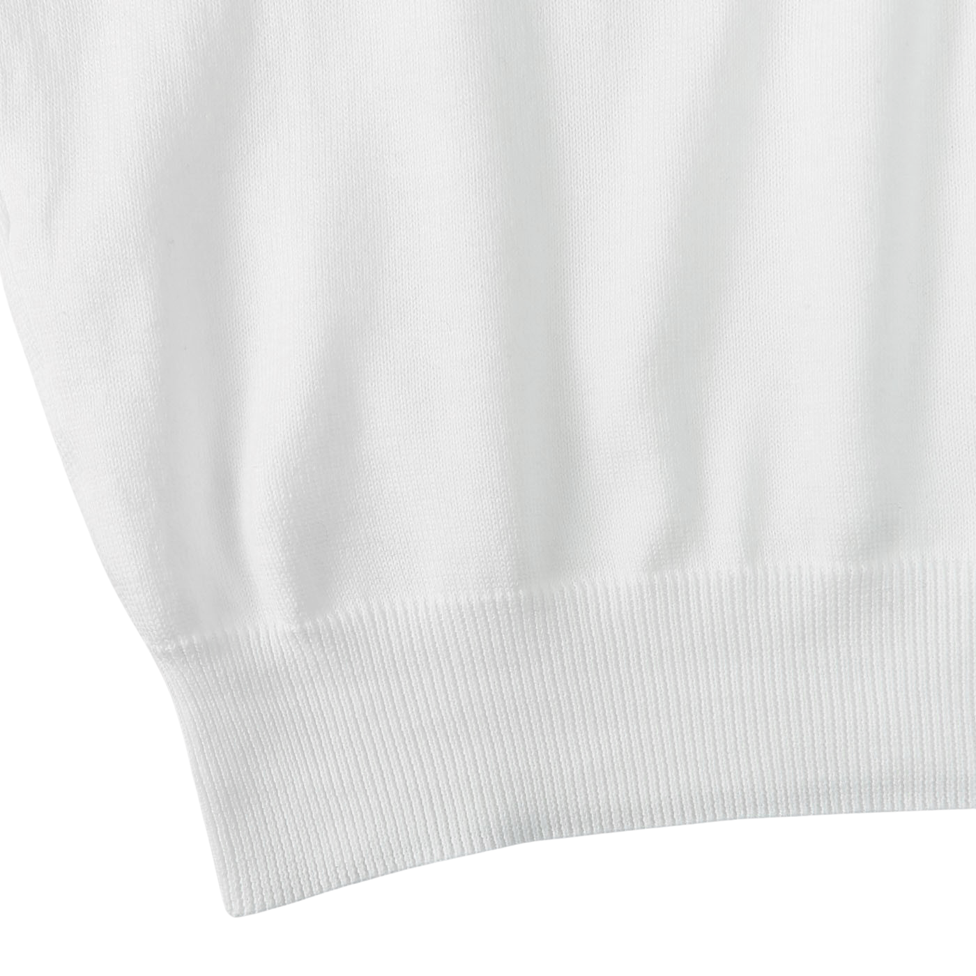 Mauro Ottaviani Clear White Cotton Long Sleeve Polo Shirt Edge1