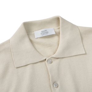 Mauro Ottaviani Light Beige Cotton Polo Shirt Collar