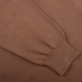 Mauro Ottaviani Light Brown Supima Cotton LS Polo Shirt Cuff