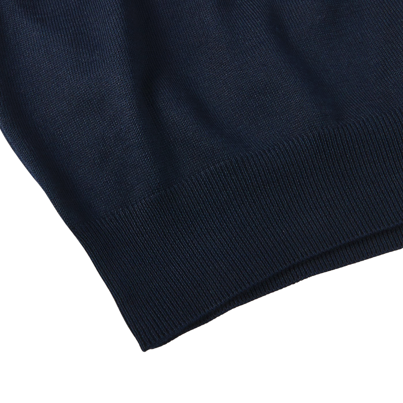 Mauro Ottaviani Navy Blue Cotton Long Sleeve Polo Shirt Edge