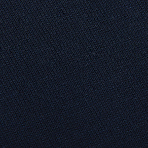 Mauro Ottaviani Navy Blue Cotton Long Sleeve Polo Shirt Fabric