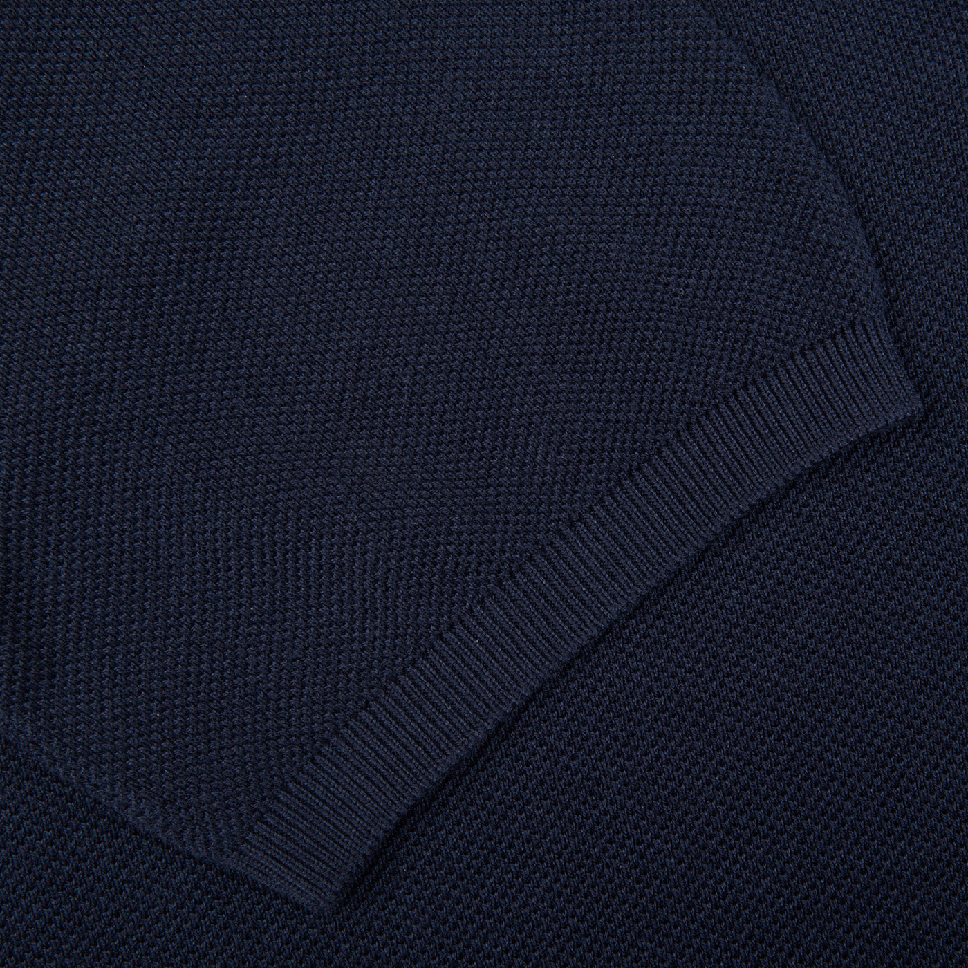 Mauro Ottaviani Navy Blue Cotton Silk Polo Shirt Cuff