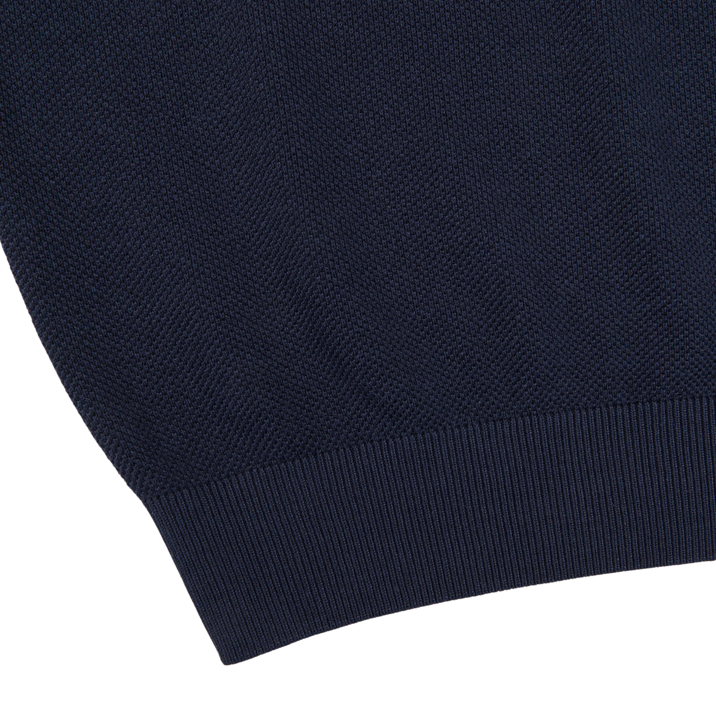 Mauro Ottaviani Navy Blue Cotton Silk Polo Shirt Edge