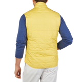 Mazzarelli Bright Yellow Quilted Nylon Gilet Back