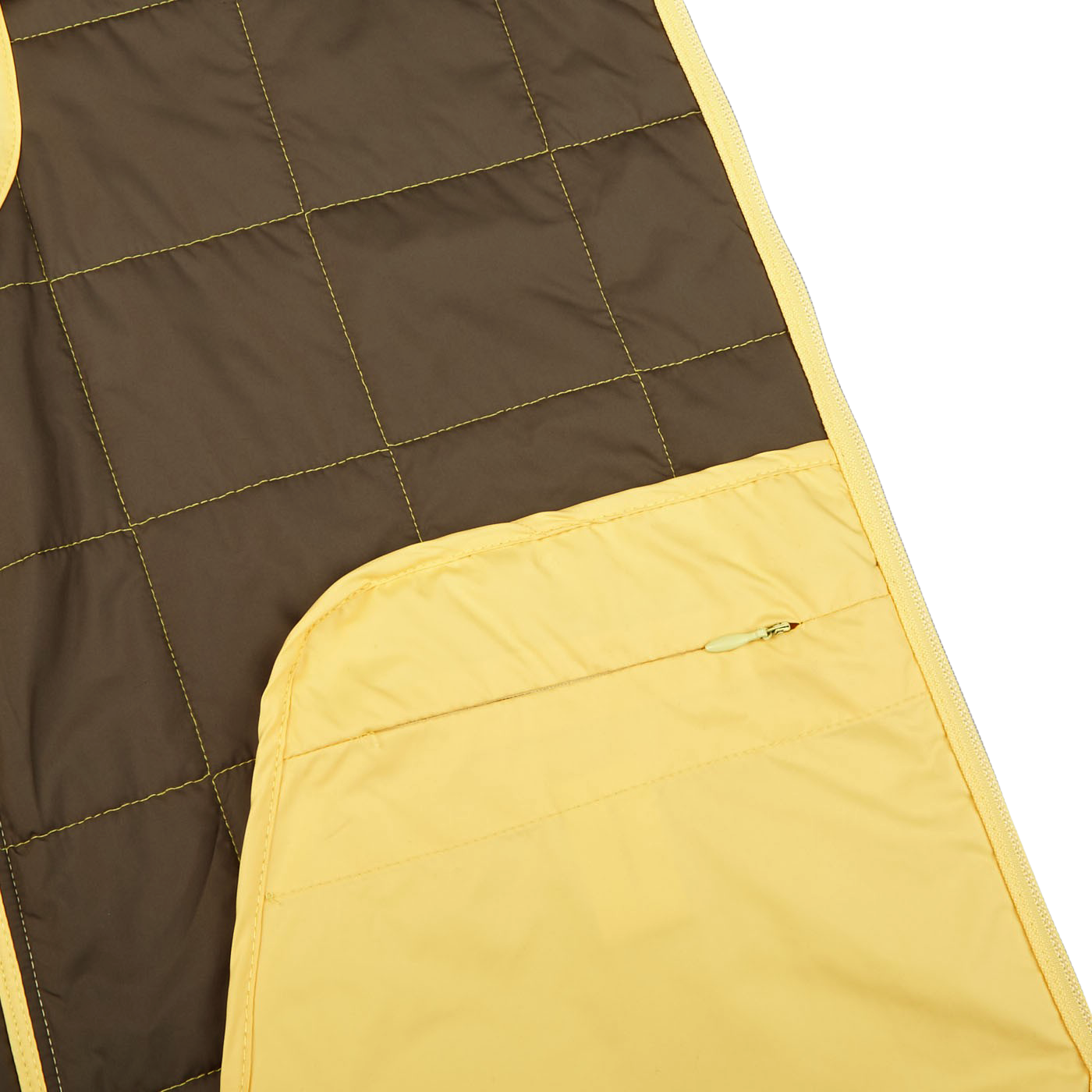 Mazzarelli Bright Yellow Quilted Nylon Gilet Inside