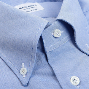 Mazzarelli Light Blue Royal Oxford BD Regular Shirt Collar